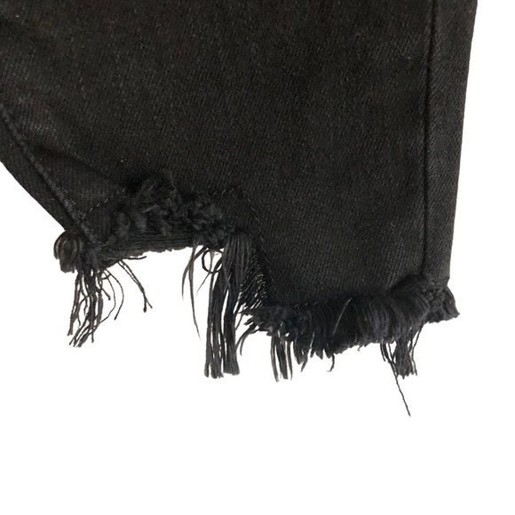 Good American Good Legs Skinny Step Fray Hem Jeans Black Size 24 - Picture 13 of 15